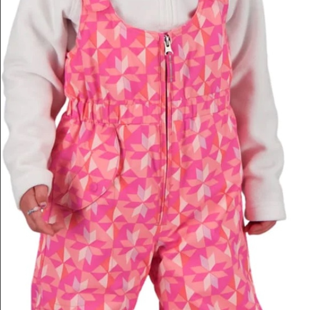 Obermeyer Snowverall Pink Geometric Snow Bib 7